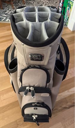 14-Way Tan Cart Golf Bag RJ Sports