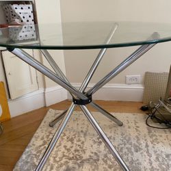 Round Glass Table For Kitchen Or Patio