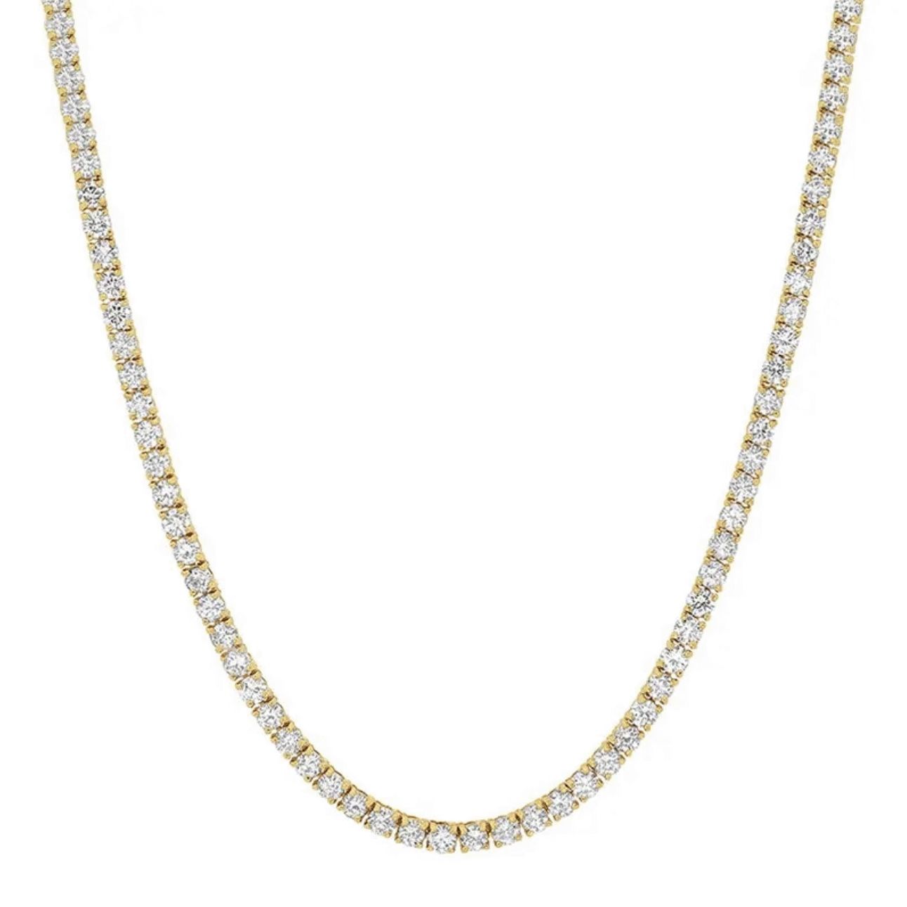 Tennis Chain Yellow Gold 4MM 18 Inch