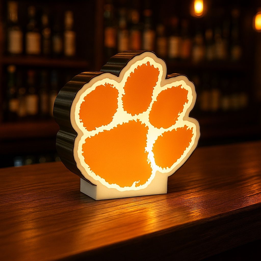 Clemson Paw Light box