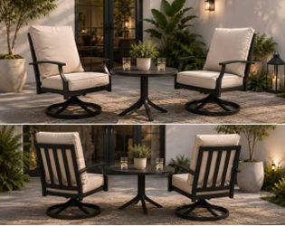 Outdoor Swivel Lounge Chair – 2 Chairs Set