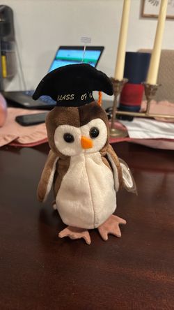 Ty Beanie Baby Graduation Owl Plush