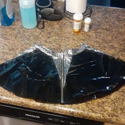 Black vinyl see-through miniskirt