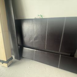 Faux Leather Bed - Queen Size