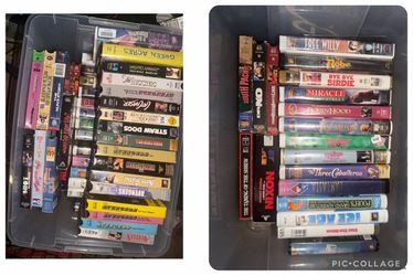 Lot of 44 assorted vintage VHS tapes