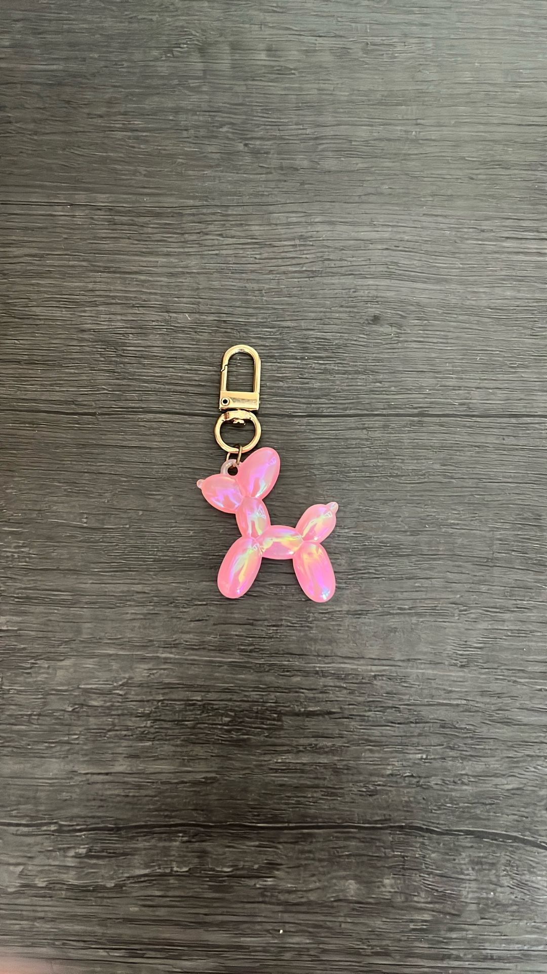 Cute Pink Balloon Animal Dog Keychain Toy. For Adults And Kids.