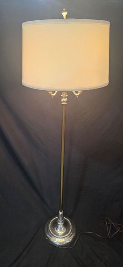 Vintage chrome finish 4 light floor lamp