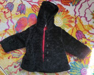 Gymboree Faux Fur Black Coat 5