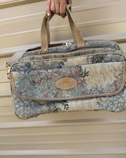 Floral Canvas Duffle Bag,
