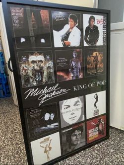 Micheal Jackson Album Covers Framed Poster