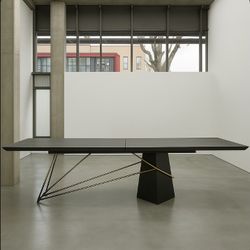 Brand New high-end gorgeous 126" Solid Wood Dining table finished in oak