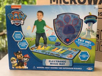 Paw Patrol Electronic Music Mat Plays Pre-Programmed Tunes 3 Games 36in x 36in