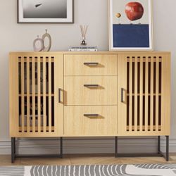 Double Sided Wooden Buffet Cabinet 