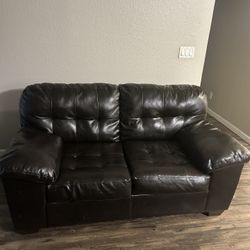 Dark Brown Loveseat 