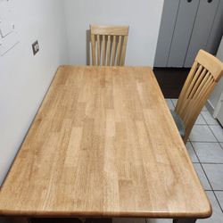 Solid wood table and chairs