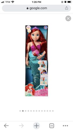 My size Ariel “My Little Mermaid” 32” Poseable Play Date Disney Princess