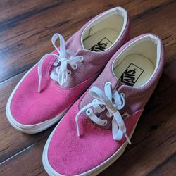 LIKE NEW Pink Suede Vans