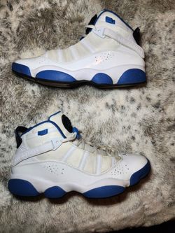 10.5 Air Jordan 6 Rings - White / Dark Marina Blue
