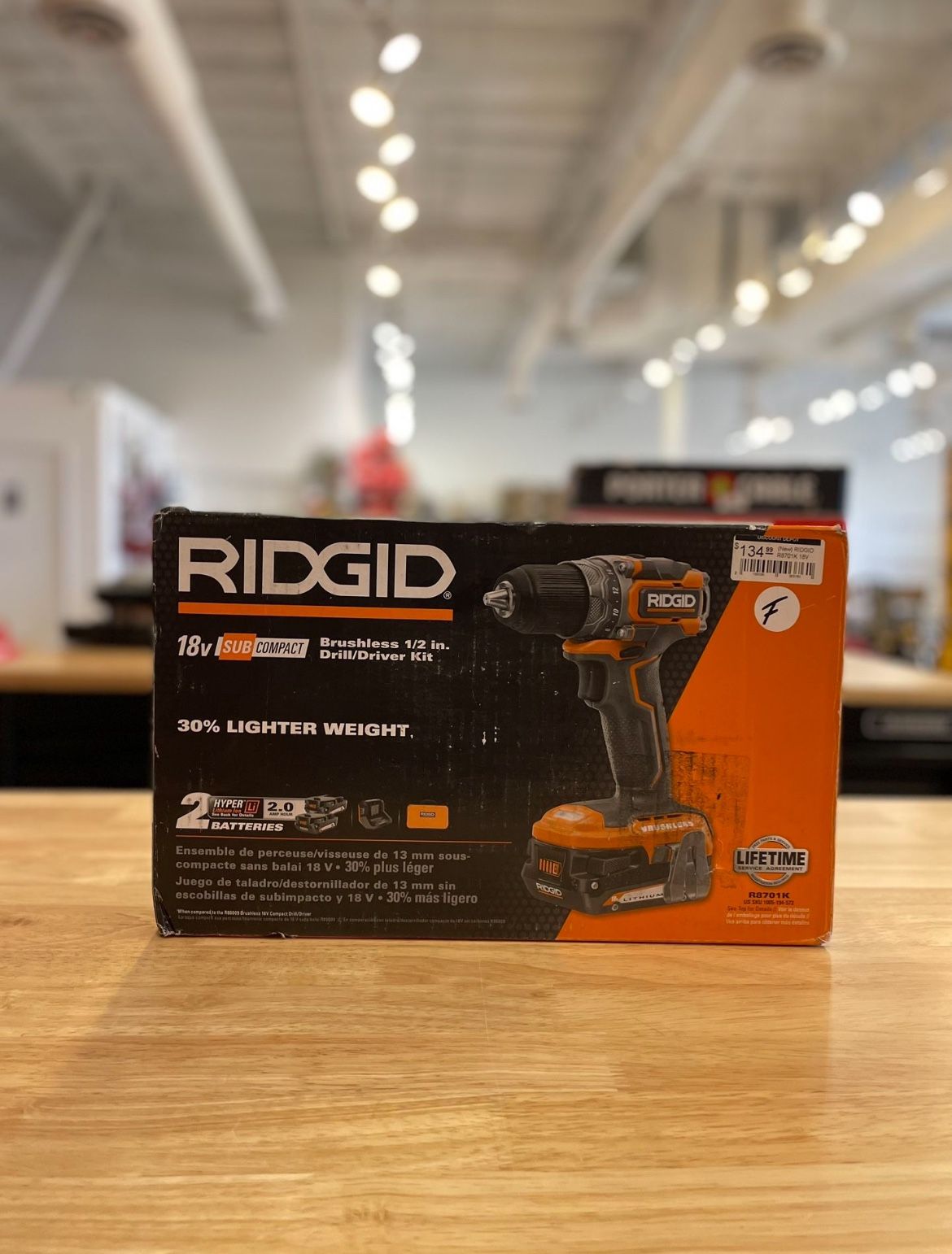 RIDGID 18V Brushless SubCompact Cordless 1/2 in. Drill Driver Kit with ...