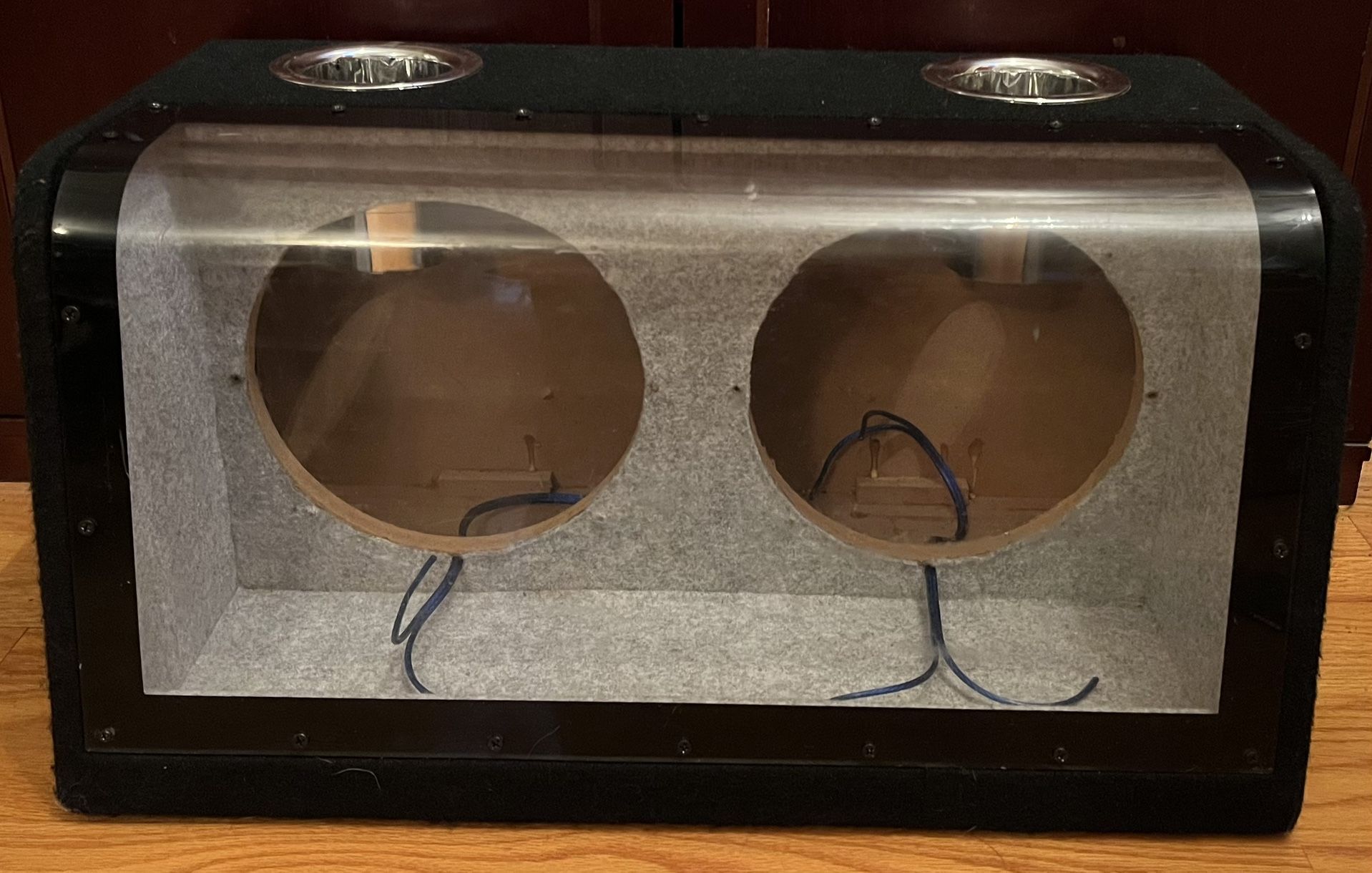 *Custom* Dual Inch Subwoofer Speaker Box (Fiberglass/Plexiglass)