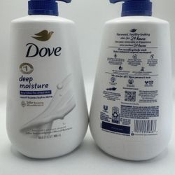 Dove Deep Moisture Body Wash with Pump – Gentle & Hydrating, 30.6 oz, 2-Pack
