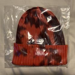 Supreme SS24BN7 Overdyed Beanie Splatter Red