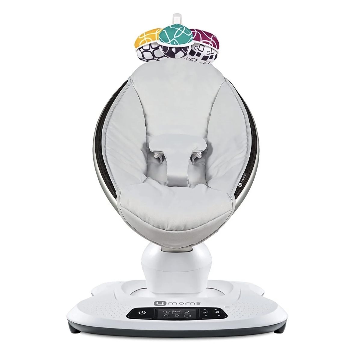 4moms mamaRoo 4 Bluetooth Plush Baby Swing - Silver