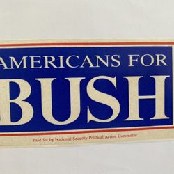 Americans For Bush Bumper Sticker