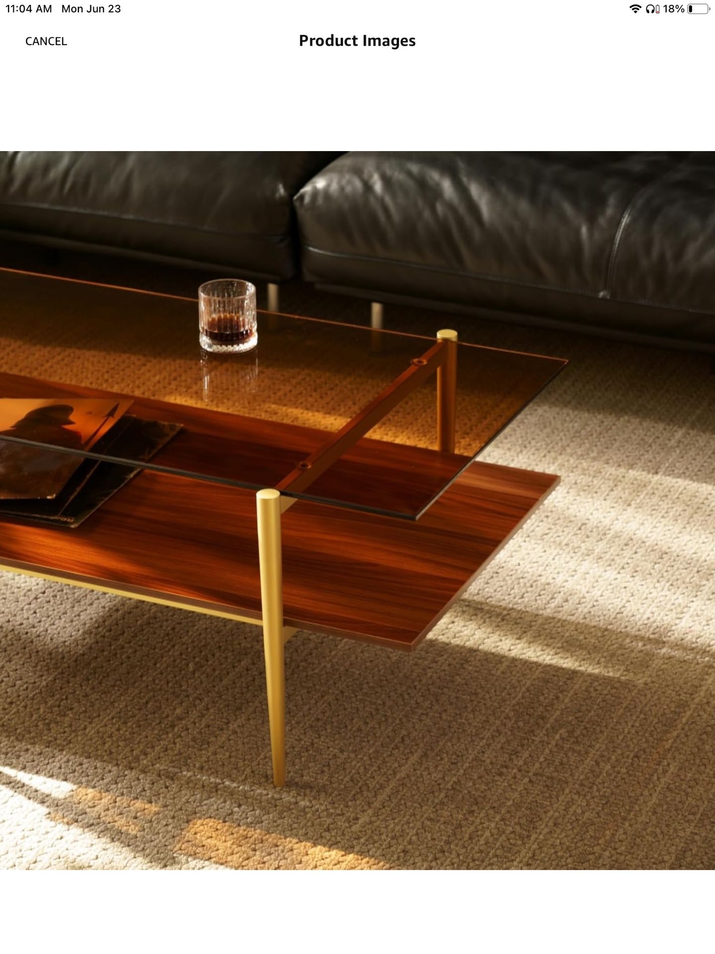 Saint Mossi Tadio Double Layer Glass Coffee Table