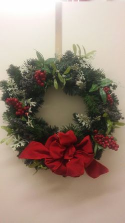 Corduroy ribbon wreath