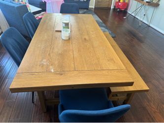 Dining Table Set (4 Chairs + Bench)