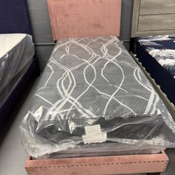 Twin Bed Frame With Mattress Set