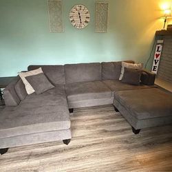 Couch with Ottoman and End Table