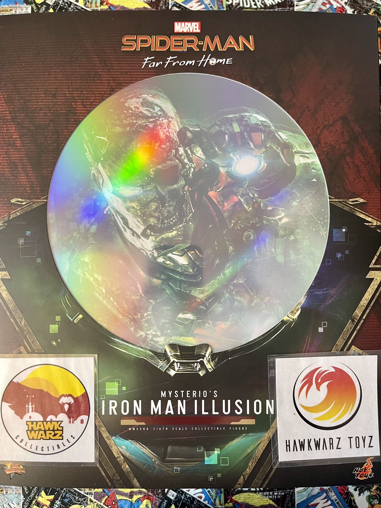 Hot Toys 1:6 Mysterio‘s Iron Man Illusion – Spider-Man Far From Home Sammlerfigur Mit LED-Licht, Ca. 32cm