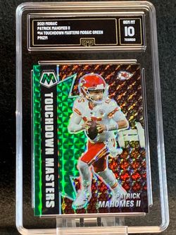 2021 Mosaic 🔥 Patrick Mahomes 🔥 Touchdown Masters Mosaic Green Prizm GMA 10 💎 Mint - Kansas City Chiefs