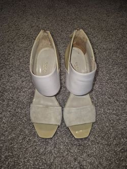 Gucci cream white patent leather suede sandals Shoes ankle strap