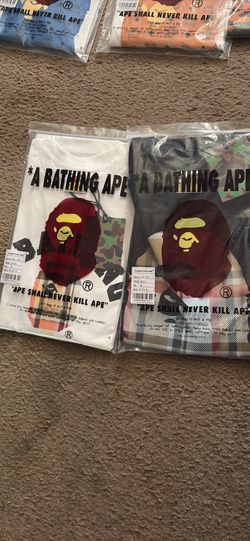Bape t shirts Burberry collab