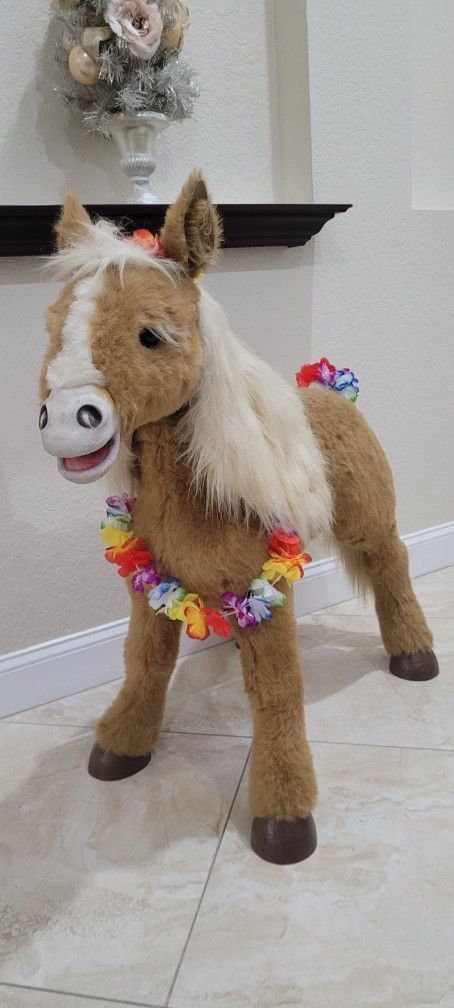 Hasbrouck Butterscotch FurReal Friends Large Pony Sit On Interactive Horse