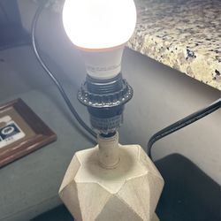 Modern style lamp with no shade comes with bulb