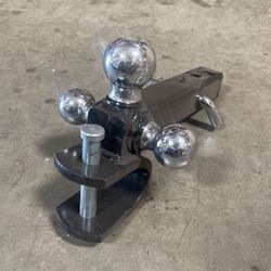 Multi-Function Hitch Ball Mount with Clevis and Pintle Hook Combo - 3 Ball Sizes for 2" Hitches, Up to 10K Towing Capac