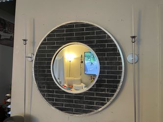 mirror with candle holder