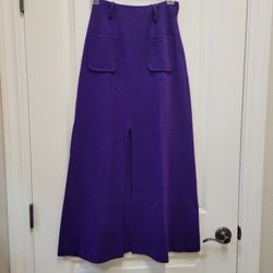 Vintage 1970's Maxi Skirt Purple Size 6
