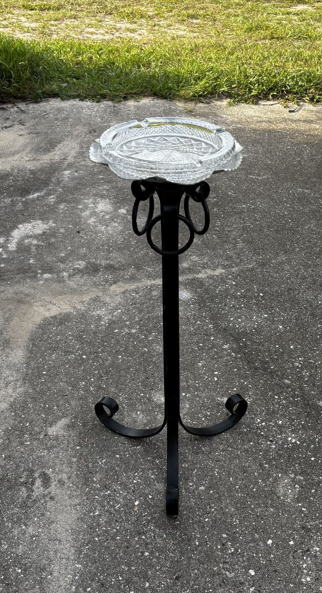 Wrought Iron Ashtray Stand