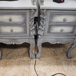 Antique Shabby Chic Nightstands 
