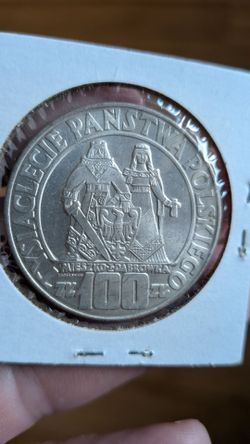 1966 Polish 100 silver zlotyh coin