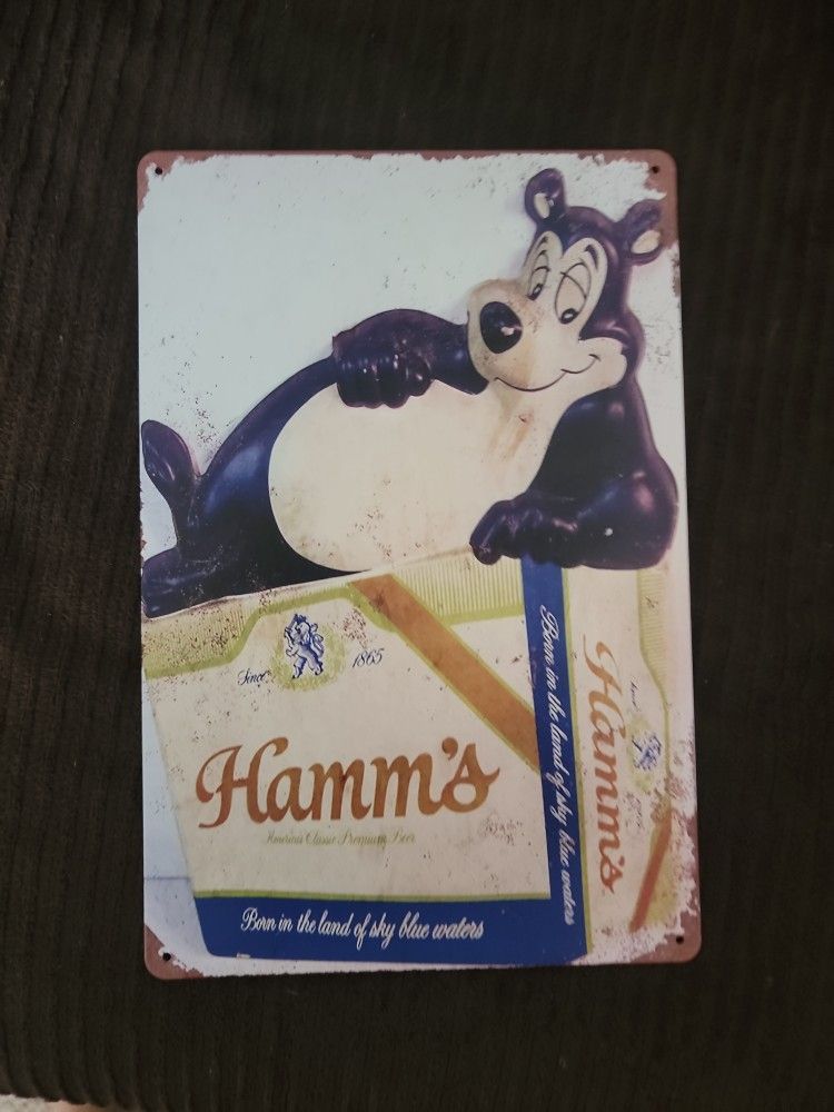 Hamms Bear Sign