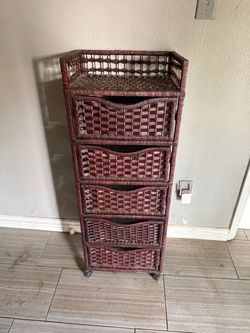 Wicker drawers