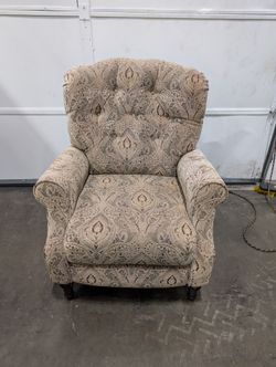 Comfortable Upholstered Paisley Recliner Chair