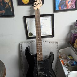 Black Fender Squire Stratocaster   Bullet 