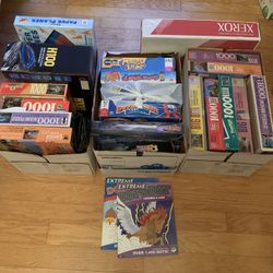 Puzzles And Board Games Lot
